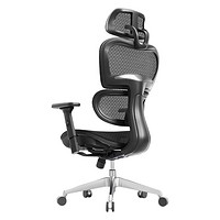 恒林家居 HENGLIN家居  1388 开普勒人体工学椅 黑框黑网 铝合金脚款