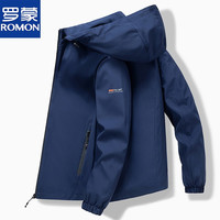 VANCL 凡客诚品 罗蒙(ROMON)品牌夹克男2022外套男装立领青年男棒球服薄款休闲男士夹克 2362深蓝色 2XL体重125-145斤