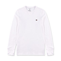 TOMMY HILFIGER 汤米·希尔费格 男士圆领长袖T恤 09T3585 白色 XXL