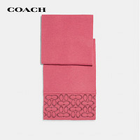 COACH 蔻驰 奢侈品女士围巾西瓜红色羊毛，棉 C5127WM3