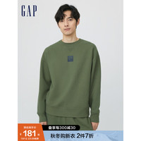 男女装秋季2022新款LOGO法式圈织软卫衣448330情侣运动上衣 绿色 175/88A(XS)