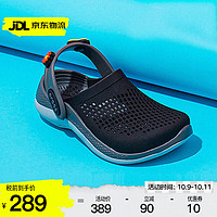 crocs 卡骆驰 儿童凉鞋 2022年夏季新款LiteRide闪电鞋男女孩休闲洞洞鞋207021 0DD黑色/石板灰 28-29(175mm)