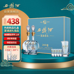 西凤酒 20年52度年份高度酒海窖龄纯粮凤香型白酒品鉴礼盒套装 节日