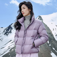 冰洁 BENGEN2022秋冬反季轻薄面包羽绒服女装短款时尚休闲小个子立领外套 艳红(无门襟) 175/96A
