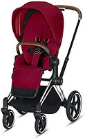 cybex Priam 3 完整婴儿车，单手折叠折叠，可翻转座椅，平稳行驶全轮悬架，额外存储空间，曼哈顿灰色