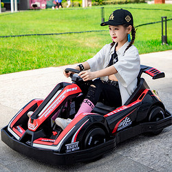 BEIDUOQI 贝多奇 k5卡丁车 儿童电动卡丁车儿童电动车四轮可儿童汽车可坐人玩具车可坐人顶配黑红