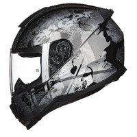 LS2 FF802 摩托车头盔 黑银威力 M