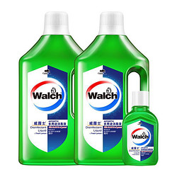 Walch 威露士 多用途消毒液1Lx2瓶+便携装60ml衣物家居玩具杀菌家用消毒