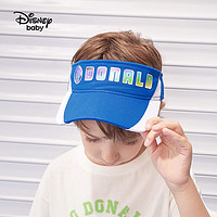 Disney 迪士尼 童装男童帽子儿童防晒帽夏季新款宝宝遮阳帽鸭舌帽洋气 炫目蓝 52