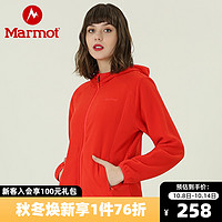 Marmot 土拨鼠 2021新款户外运动柔软保暖女休闲摇粒绒开衫抓绒衣