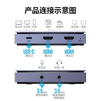 UGREEN 绿联 HDMI视频采集卡4K高清USB3.0转手机笔记本电脑摄像机器录制盒适用于斗鱼虎牙OBS直播xbox/ns/switch/ps4