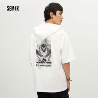 森马 Semir/男款带帽超宽松短袖T恤 101321100148