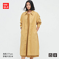 UNIQLO 优衣库 女装 衬衫式大衣 447554(外套 风衣 春季)