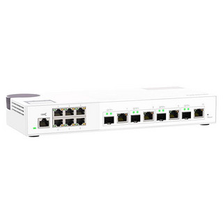QNAP 威联通 QSW-M2106-4C 4 个 10GbE SFP+/RJ45 复合端口及 6 个 2.5GbE 网络端口Web网管型交换机