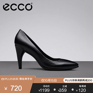 ecco 爱步 型塑系列 女士高跟鞋 269503 黑色 38