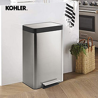 PLUS会员：KOHLER 科勒 20956T-ST 分类垃圾桶 42L（21L+21L）砂钢