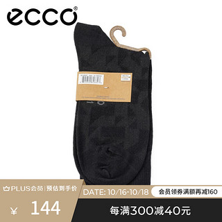 ecco 爱步 中筒袜男女通用舒适袜子运动袜潮 9085258 海军蓝9085258900114244