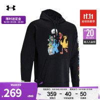 安德玛 库里Curry X 芝麻街男子抓绒篮球运动连帽卫衣1366639