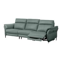  顾家家居 KUKA  DK.6052C 现代真皮沙发 三人位左电动 松石灰绿