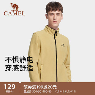 CAMEL 骆驼 男子抓绒衣 A00W2B181 卡其色 XL