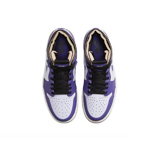 AIR JORDAN 正代系列 Air Jordan 1 Zoom Air Cmft 男子篮球鞋 CT0978-501 白紫 41