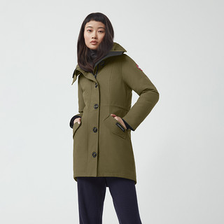 CANADA GOOSE 加拿大鹅 Rossclair系列 女士中长款羽绒服 Fusion Fit版 2580LA 军绿色 L