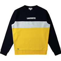 LACOSTE 拉科斯特 男士圆领卫衣 SH1538 深蓝/白/黄 L