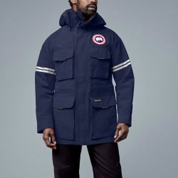 CANADA GOOSE 加拿大鹅 连帽中长款男式外套夹克