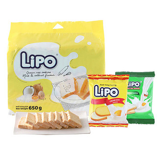 Lipo 混合口味面包干650g/袋量贩装 零食大礼包 越南进口饼干