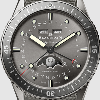 BLANCPAIN 宝珀 Fifty Fathoms五十噚 BATHYSCAPHE QUANTIÈME COMPLET PHASE DE LUNE系列 43毫米自动上链腕表 5054 1210 NAGA