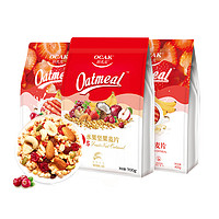 OCAK 欧扎克 草莓果粒麦片400g*2袋+50%水果坚果麦片700g