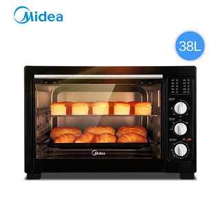 美的家用烤箱美的正品烘焙蛋糕烧烤面包大容量电烤箱MG38CB-AA