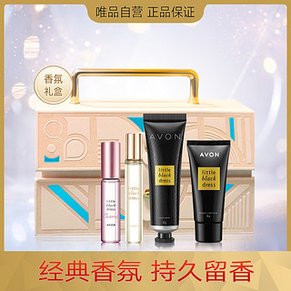 AVON 雅芳 小黑裙喷雾香水+花漾走珠香水+护手霜 经典花香调