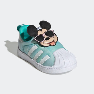 adidas 阿迪达斯 米奇联名加厚男女婴童三叶草经典贝壳头软底休闲运动鞋 GY9151