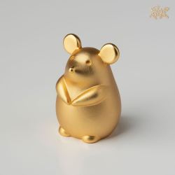 铜师傅 全铜真金鎏镀摆件 十二生肖之鼠