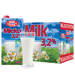 MLEKOVITA 妙可 牛奶纯牛奶 全脂 1L*12盒