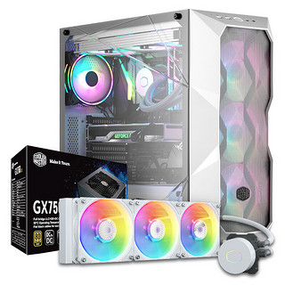 酷冷至尊 CoolerMaster)TD500MESH白中塔机箱 + GX750 金牌全模组电源 + B360ARGB 白 水冷散热器