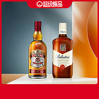 CHIVAS 芝华士 12年威士忌500ml+百龄坛特醇500ml 苏格兰原装进口洋酒组合