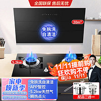 Haier 海尔 20立方大吸力挥手侧吸烟机EC900U1一级5.2kw天然气灶具