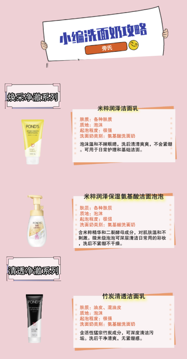 POND'S 旁氏 米粹润泽洁面乳 120g*2瓶
