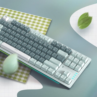 ThundeRobot 雷神 K87 87键 有线机械键盘 薄荷松石 茶轴 RGB