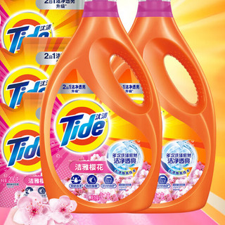 Tide 汰渍 2合1洁净透亮洗衣液 3kg 洁雅樱花