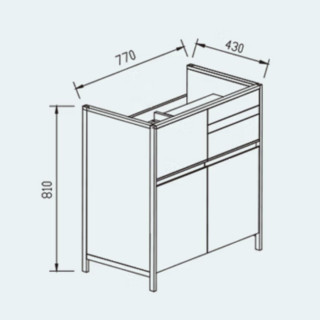 KOHLER 科勒 博纳系列 K-23799T-B3D+K-24369T-1-0 单孔浴室柜 黑木纹 80cm