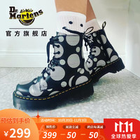马汀博士 Dr.Martens马丁 Jadon光面硬皮黑色/白色男女款8孔马丁靴 黑色/白色 38