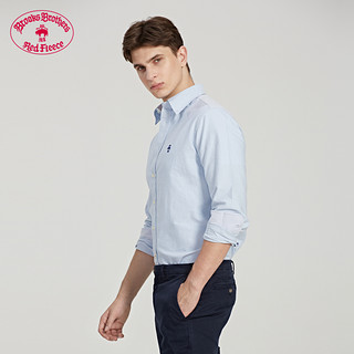 Brooks Brothers/布克兄弟纯棉美式蓝色长袖休闲衬衫