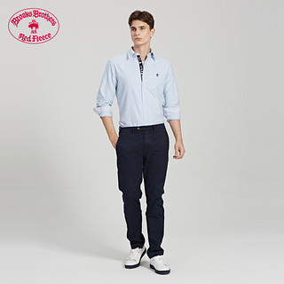 Brooks Brothers/布克兄弟纯棉美式蓝色长袖休闲衬衫