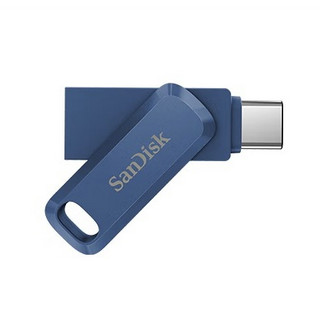 SanDisk 闪迪 至尊高速酷柔系列 SDDDC3-064G-Z46NB USB 3.1 U盘 海军蓝色 64GB USB-A/Type-C双口