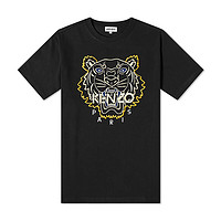 高田贤三 KENZO 男士黑色虎头刺绣圆领短袖T恤 FC5 5TS219 4YH 99 XL 185/92A