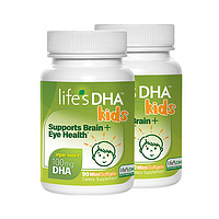 life's DHA 帝斯曼 儿童素食藻油DHA软胶囊 90粒*2瓶