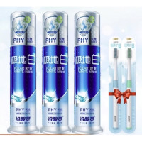 冷酸灵 极地白按压式牙膏 130g*3（赠 牙刷2支+极地白30g*4）